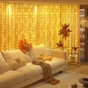 300LED Fairy Curtain Lights 8 Modes Hanging String Lights for Wedding Wall Decor