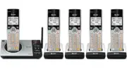 AT&T Expandable Cordless Phone Answering System Call Block 5 Handsets DECT 6.0