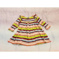 在飛比找蝦皮購物優惠-二手 女寶 寶寶 gap 條紋 彩虹 洋裝 長版上衣