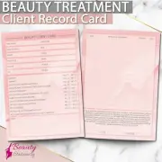 Beauty Client Record Card PREMIUM Treatment Consultation A6