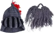 [Yardenfun] Hat Comfortable Warm Riding Hat Creative Knight Helmet Design Winter Accessory
