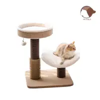 在飛比找PChome24h購物優惠-【Petpals】簡約雙柱療癒貓跳台-2層