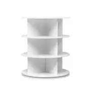 Lauft 3 Tier 360 Swivel Rotating Shoe Rack Tower Book Storage Display Stand