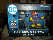 DC VINIMATES VINYL FIGURES--NIGHTWING AND BATGIRL NEW IN PACKAGE