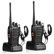 pxton Walkie Talkies Rechargeable Long Range Two-Way Radios with Earpieces,2-...