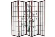 Zen Garden Room Divider Screen Brown 5 Panel