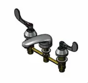 T&S B-2990-BWH4CR LAVATORY FAUCET, 8" CENTERS, 5" CAST SPOUT WITH CERAMIC CARTRI