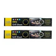2x NoStik Reusable 40x30cm BBQ Liner Cooking Grill Sheet Non-Stick Mat Pad Black