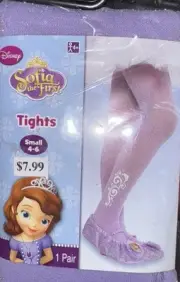 Child Small (4-6) Disney Sofia the First Tights ONE PAIR 33 - 55 lbs., 33" - 44"