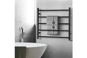Devanti Electric Heated Towel Rail Rack 5 Bars Wall Mounted Clothes Dry Warmer