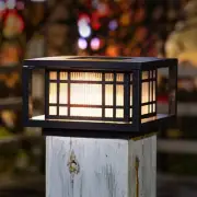 HUYIENO Solar Post Cap Lights Large Outdoor Deck Fence Post Lights 50Lumens B...