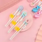 Correct Usage Children Chopsticks Cartoon Eating Training Learn Chopsticks