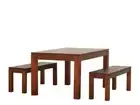 Tanaka Mahogany 3 piece Dining Bench Set dining table/2 benches 150cm mahogany
