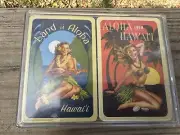 Old Unopened Hawaiian Theme Twin Pack Playing Cards Tourist Gift 1980s