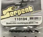 Serpent 110104 screw Allen countersunk M3x8 (10)