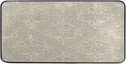 Baroque Style Damask Pattern Kitchen Rug Laundry Room Mat Farmhouse Decor Floor Runner Rug Bedroom Porch Doormat 39x20in Baroque Style Damask Pattern