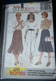 Burda Studio Sewing Pattern 4072 Misses Fitted Skirts Sizes 10-28 Uncut Vintage