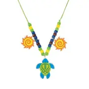 Sea Turtle Beaded Necklace Craft Kit - Craft Kits - 12 Pieces