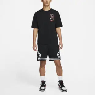 Nike 短褲 Jordan 男款 黑 喬丹 籃球褲 透氣 網眼 彈性 抽繩 開岔【ACS】DH9076-010