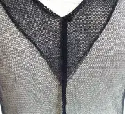 MEN'S ANN DEMEULEMEESTER BLACK SLEEVELESS FISHNET TOP - SMALL