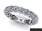 2.40Ct Round Diamond Shared Prong Gallery Eternity Band Ring 950 Platinum F VS2