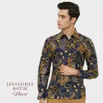 KEMEJA JAYASHREE BATIK SLIMFIT NAVA 海軍藍蠟染襯衫男士長袖 XL