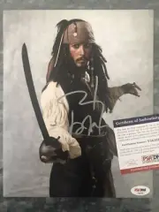 Johnny Depp Signed Jack Sparrow Pirates 8x10 Photo With PSA DNA COA