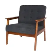 SK Designer Living | Replica Hans Wegner Plank Armchair | Charcoal & Walnut