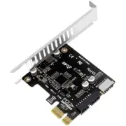 PCIE to USB 3.0 Type-E Riser Card 5Gbps PCIe X1 to 19/20 Pin Expansion Card
