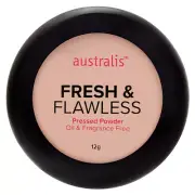 New Australis Ac Fresh And Flawless Pressed Powder Makeup - Darkest Brown Matte