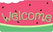 [ASHLEY PRODUCTIONS] The Original Fun Mat, Welcome Mat, 18" x 30", Watermelon Welcome