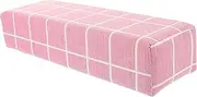 IWOWHERO Plaid Nail Art Rest Cushion Lightweight Manicure Hand Pillow for Stable Support for Nail Salons and Home Use Chic Design Macaron Color