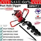 Giantz Post Hole Diggers 66CC Petrol Digger Drill Earth Fence Auger Tool 200mm