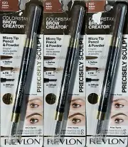 3 PACK REVLON BROW CREATOR MICRO TIP PENCIL DEFINE, FILL & DIFFUSE 620 AUBURN