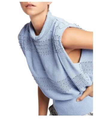 New with tags - SASS & BIDE "best of nowhere" blue womens knit top XXS