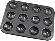Shaped Baking Tray 12 Cavity Non Stick Madeleine Mold Carbon Steel Cake Mold Madeleine Tray