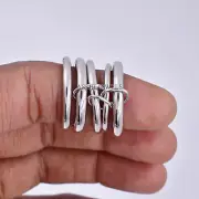 925 Plain Sterling Silver 5 Set Band Ring, Woman Stacking Band Ring Jewelry