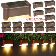 Outdoor Solar LED Deck Lights Garden Path Patio Pathway Stairs Step Fence Lamps