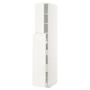 METOD / MAXIMERA hc w p-o func 4drw/1dr/2shlv, white/Veddinge white, 40x60x220 cm