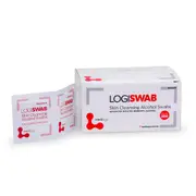 LOGISWAB Skin Cleaning Alcohol Swabs - Box 200