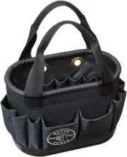 5144BHB14OS Hard-Body Bucket, Aerial Oval Tool Bucket with Drain Holes, 29 Pocke