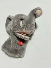 Aurora World Elephant Hand Puppet Gray Plush 10" NWT
