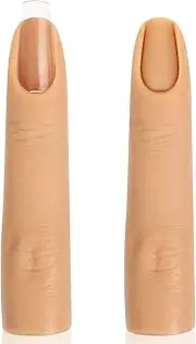 Giantree 2 PCS Silicone Practice Fingers for Acrylic Nails, Fake Training Hand Model Flexible Bendable Mannequin Finger Soft Silicone Fake Finger to Practice Acrylic Nails Art DIY