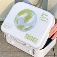 在飛比找蝦皮商城精選優惠-原創 藍綠地球可愛化妝箱新款便攜大容量化妝包收納箱