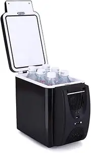 [Docooler] Car Refrigerator 6L Freezer Two Type Electrical Cooler Heater for Travel Hiking Camping Outdoor Dual-use Icebox Auto Fridge Black