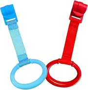 Toyvian 2Pcs Crib Pull Rings Nursery Standing Assist Tools for Boy Girl Encourages Walking Standing Lightweight Easy to Grasp for Playpens Cots