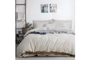 Amor Luxurious Linen Cotton Natural Quilt Cover Set