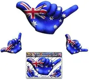 3 Hang Loose Australia Flag CAR Stickers Aussie Friendship Funny Small Vinyl Decal Pack for Laptop Bicycle Caravans Trucks & Boats - ST055AU_1-Australian Made