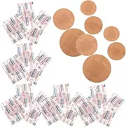 Kisangel Pcs Round Fingertip Bandages Breathable Flexible Fabric Toe Bandages Portable Small First Aid Kit for Outdoor Travel Essentials