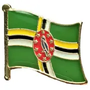 Wholesale Pack of 24 Dominica Country Flag Bike Hat Cap lapel Pin